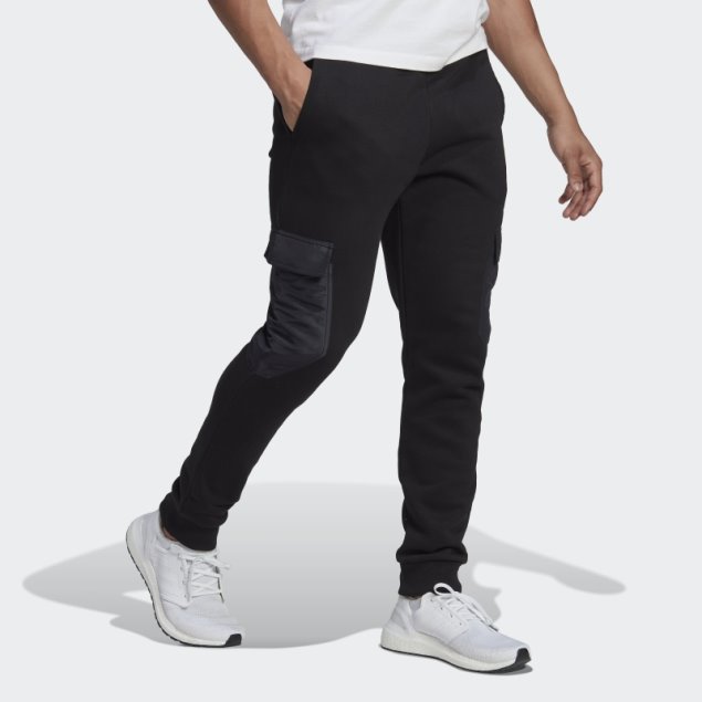 Pantalones De Tejido Polar Adidas Negro