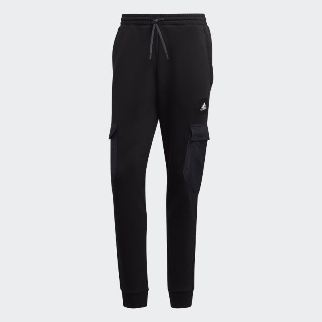 Pantalones De Tejido Polar Adidas Negro