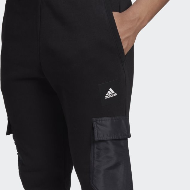 Pantalones De Tejido Polar Adidas Negro