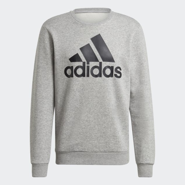 Sudadera Con Logo Grande Essentials Gris Medio Adidas