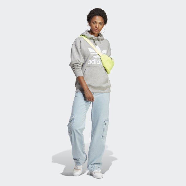 Sudadera Adidas Trefoil Gris Medio