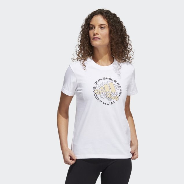 Camiseta Adidas Running World Of Fashion Blanca