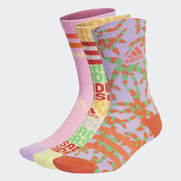 Calcetines Adidas X Farm Rio Crew 3 Pares Multicolor Caliente