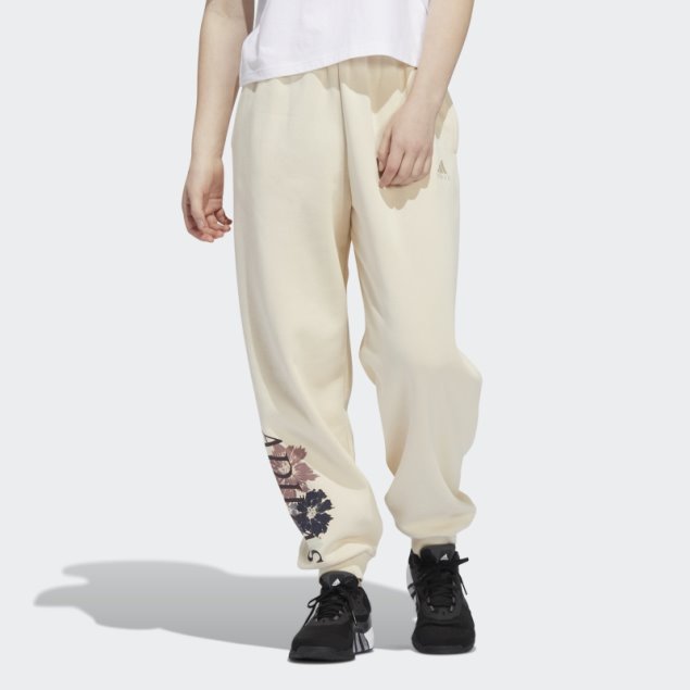 Pantalones Jogger Adidas Floral Graphic Cuff Tinte Crudo