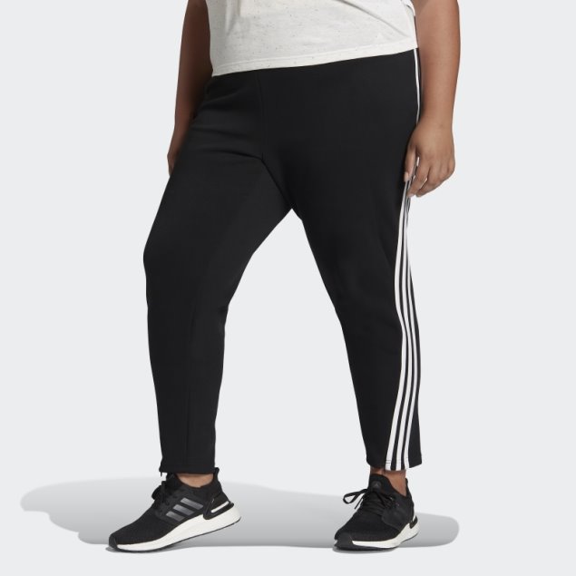 Adidas Sportswear Future Icons Pantalones Ajustados De 3 Rayas (talla Grande) Negro
