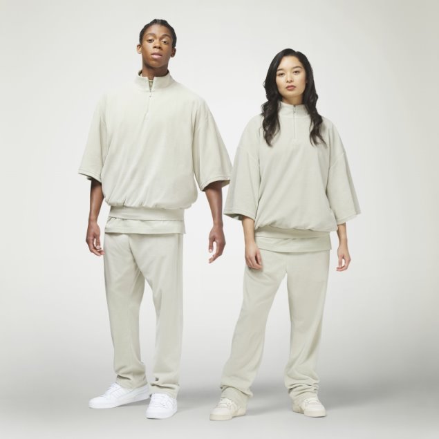 Sudadera Adidas Basketball Velour 1/2 Zip Verde Moda