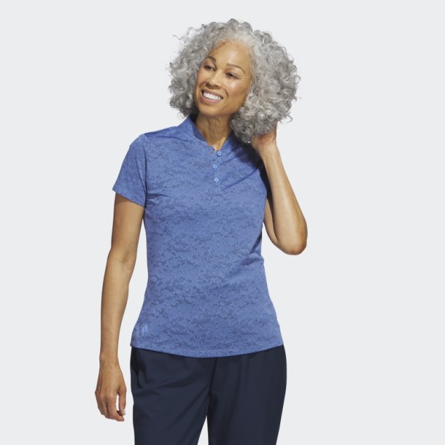 Polo Adidas Jacquard Golf Azul Met