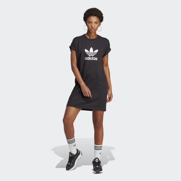 Vestido Adicolor Classics Trefoil Camiseta Adidas Negro