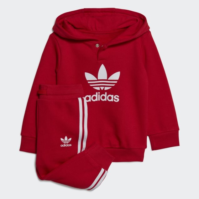 Adidas Adicolor Conjunto Con Capucha Escarlata