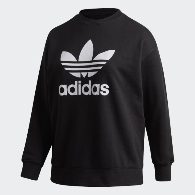 Sudadera Adidas Trefoil Crew (tallas Grandes) Negro