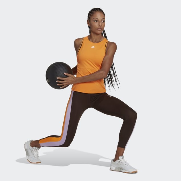 Camiseta Sin Mangas Hyperglam Naranja Rush Adidas