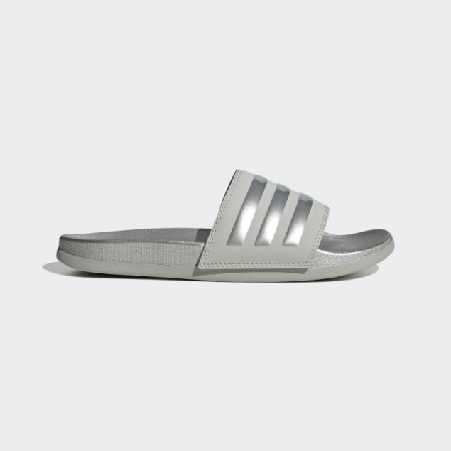 Chanclas Adidas Adilette Comfort Plateadas