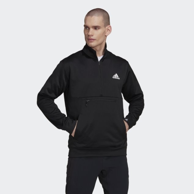 Aeroready Game And Go Top Con Media Cremallera Y Logo Pequeño Adidas Negro