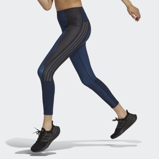 Adidas Marimekko Run Icons 3-stripes 7/8 Leggings De Running Azul Marino