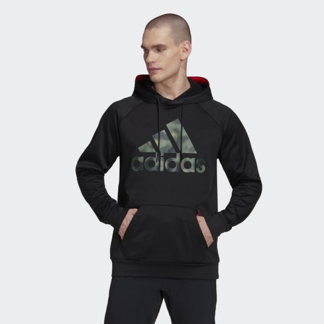 Aeroready Game And Go Camo Logo Sudadera Con Capucha Negro Adidas