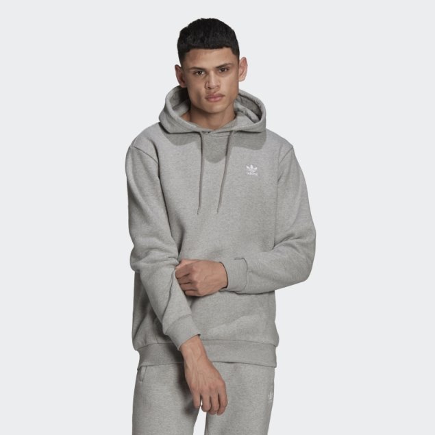 Sudadera Con Capucha Gris Medio Adicolor Essentials Trefoil Adidas