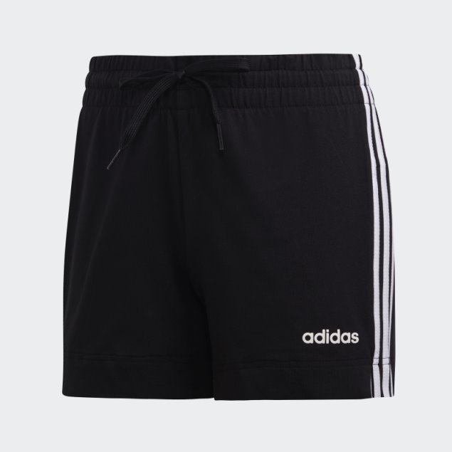 Pantalón Corto Adidas Essentials 3 Rayas Negro Moda