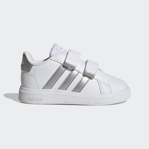Adidas Grand Court Lifestyle Zapatos Con Velcro En Blanco