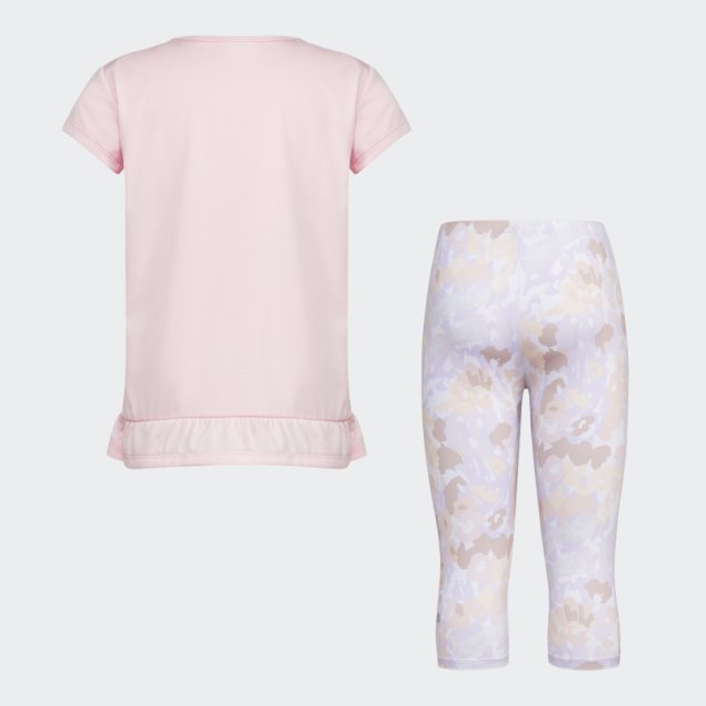 Conjunto Capri Adidas Rosa Mel Tee Aop