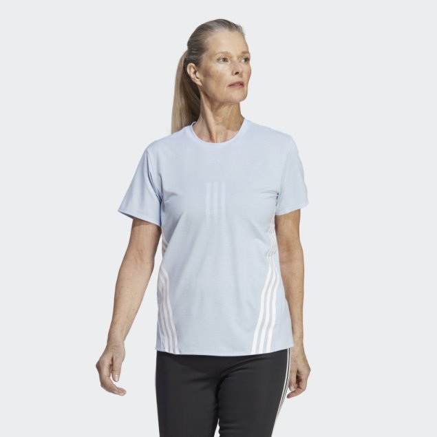 Camiseta De 3 Rayas Con Iconos De Tren Azul Amanecer Adidas