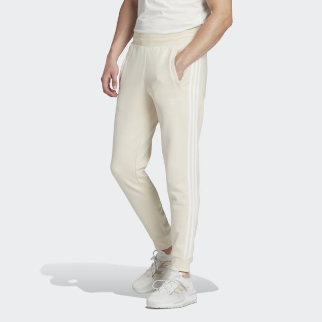Pantalones Adidas Adicolor Classics 3 Rayas Blanco