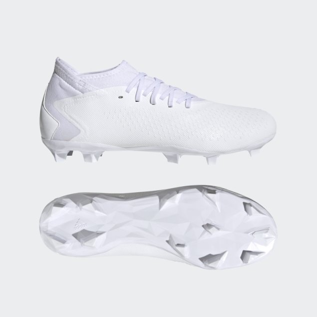 Adidas Predator Precision.3 Terreno Firme Tacos De Fútbol Blanco