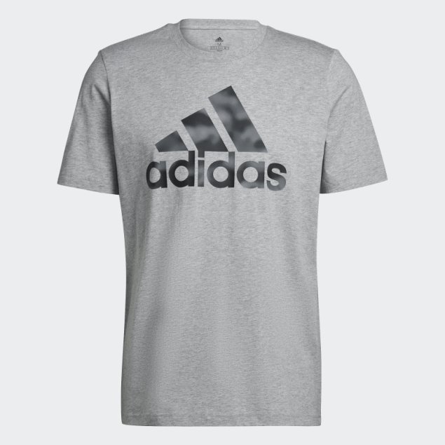 Camiseta Con Estampado De Camuflaje Essentials Gris Medio Adidas