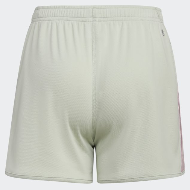 Shorts De Malla Con Rayas Verdes Adidas