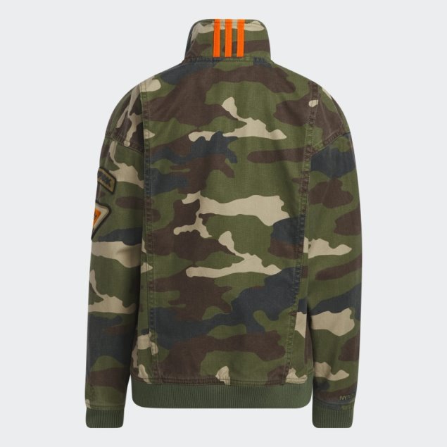Chaqueta De Lona Con Estampado De Camuflaje Adidas