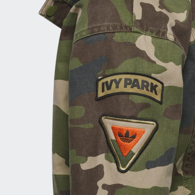 Chaqueta De Lona Con Estampado De Camuflaje Adidas