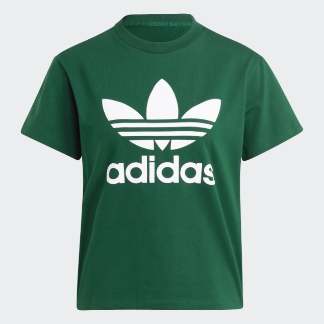 Adidas Adicolor Classics Camiseta Verde Oscuro Con Trébol