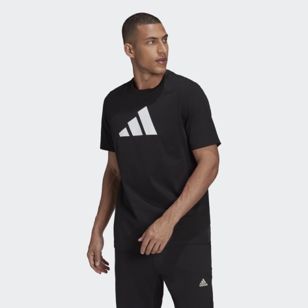 Camiseta Negra Con Logo De íconos Del Futuro Adidas