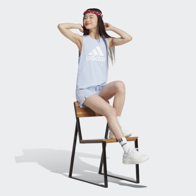 Pantalón Corto Adidas Essentials Slim 3 Rayas Azul Amanecer