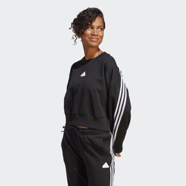 Sudadera Con 3 Rayas De Iconos Del Futuro Negro Adidas