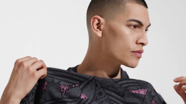 Adidas Camiseta Rekive Trefoil Allover Print Negra