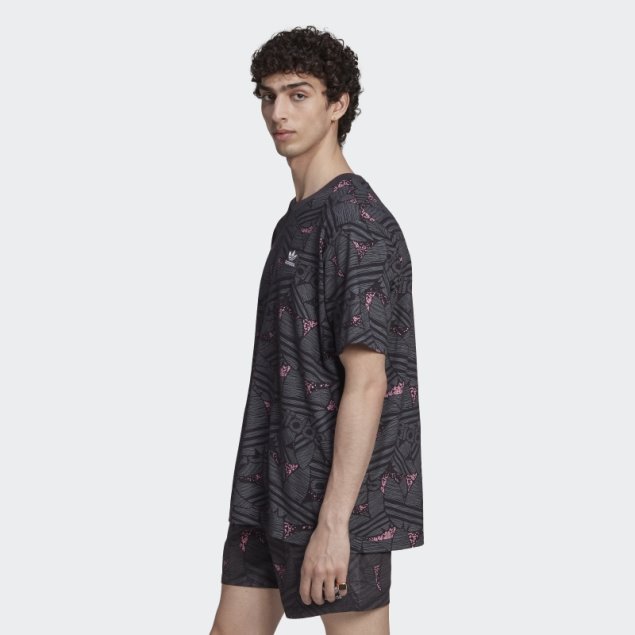 Adidas Camiseta Rekive Trefoil Allover Print Negra