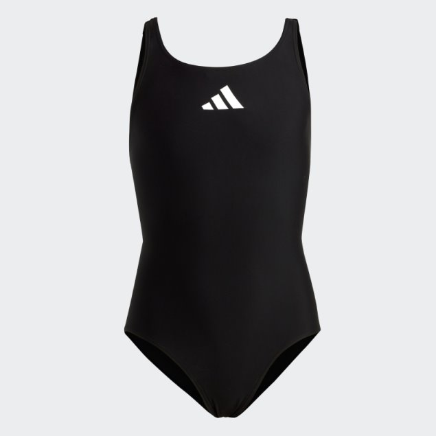 Traje De Baño Negro Con Logo Pequeño Sólido De Adidas