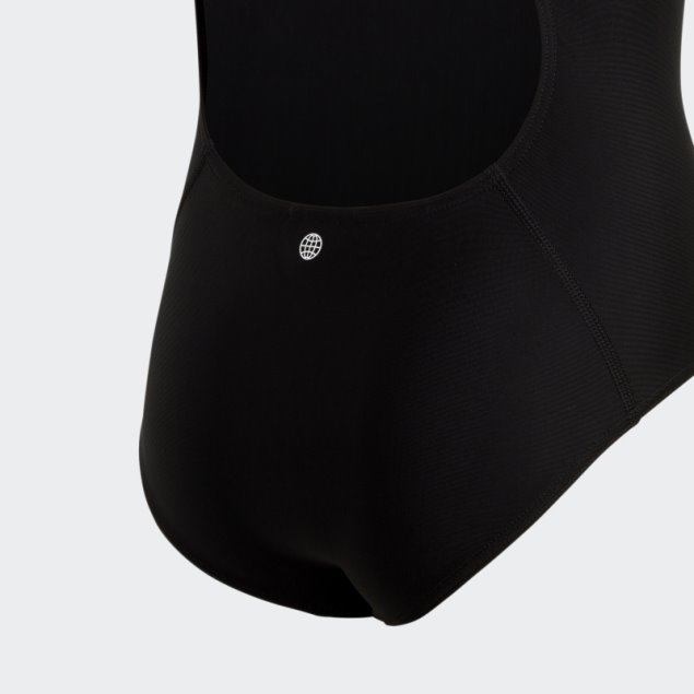 Traje De Baño Negro Con Logo Pequeño Sólido De Adidas