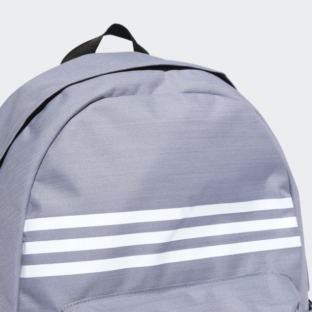 Mochila Clásica 3 Rayas Horizontal Adidas Plata Violeta