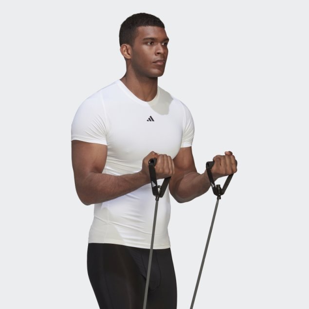 Camiseta De Entrenamiento Techfit Blanca Adidas