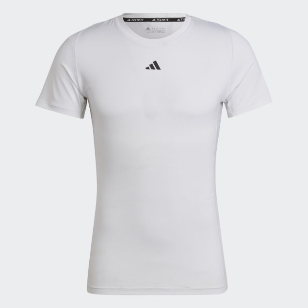 Camiseta De Entrenamiento Techfit Blanca Adidas