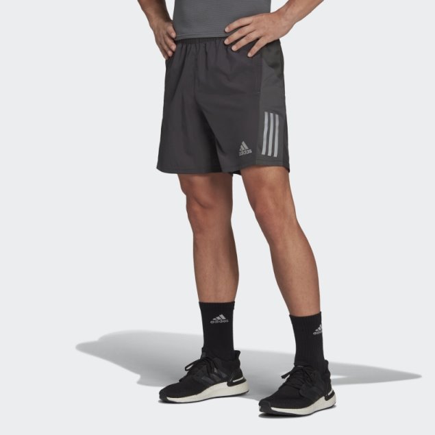 Pantalones Cortos Own The Run Gris Adidas
