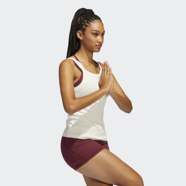 Sujetador De Sujeción Ligera Adidas Yoga Essentials Rojo