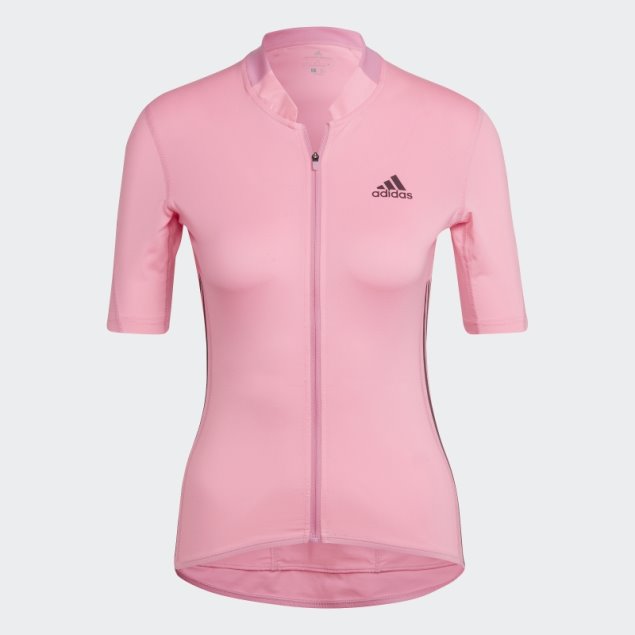 Maillot Ciclista Manga Corta Rosa Adidas