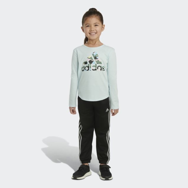 Camiseta Azul De Manga Larga Con Cuello Redondo 23 Adidas