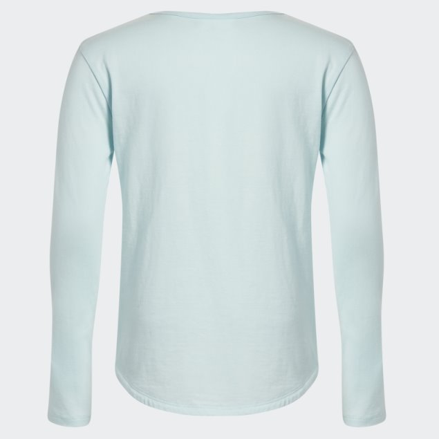 Camiseta Azul De Manga Larga Con Cuello Redondo 23 Adidas