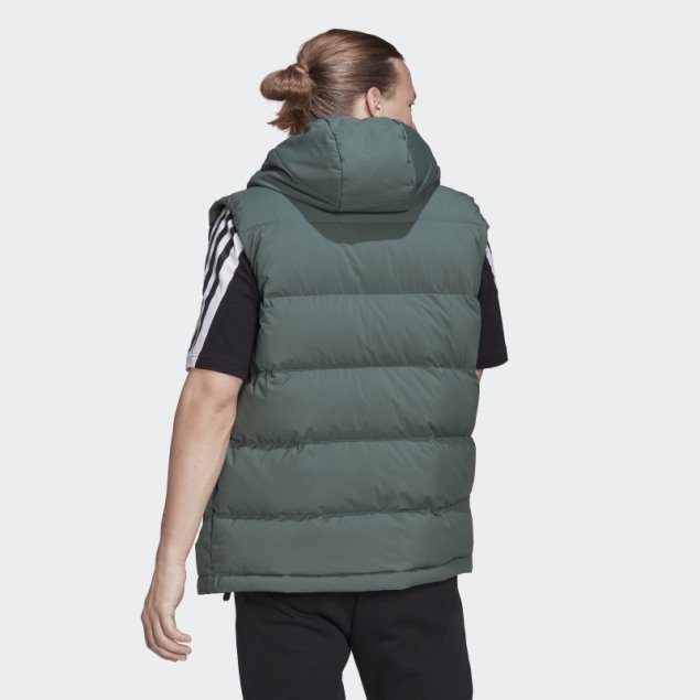 Chaqueta De Plumón Con Capucha Adidas Helionic Verde óxido