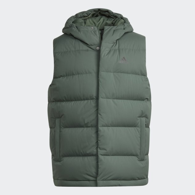 Chaqueta De Plumón Con Capucha Adidas Helionic Verde óxido
