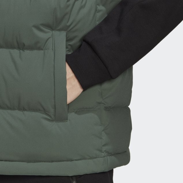 Chaqueta De Plumón Con Capucha Adidas Helionic Verde óxido