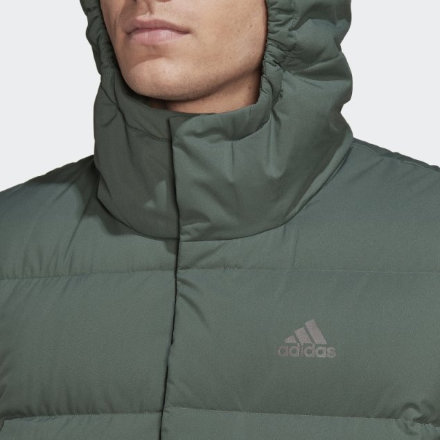 Chaqueta De Plumón Con Capucha Adidas Helionic Verde óxido